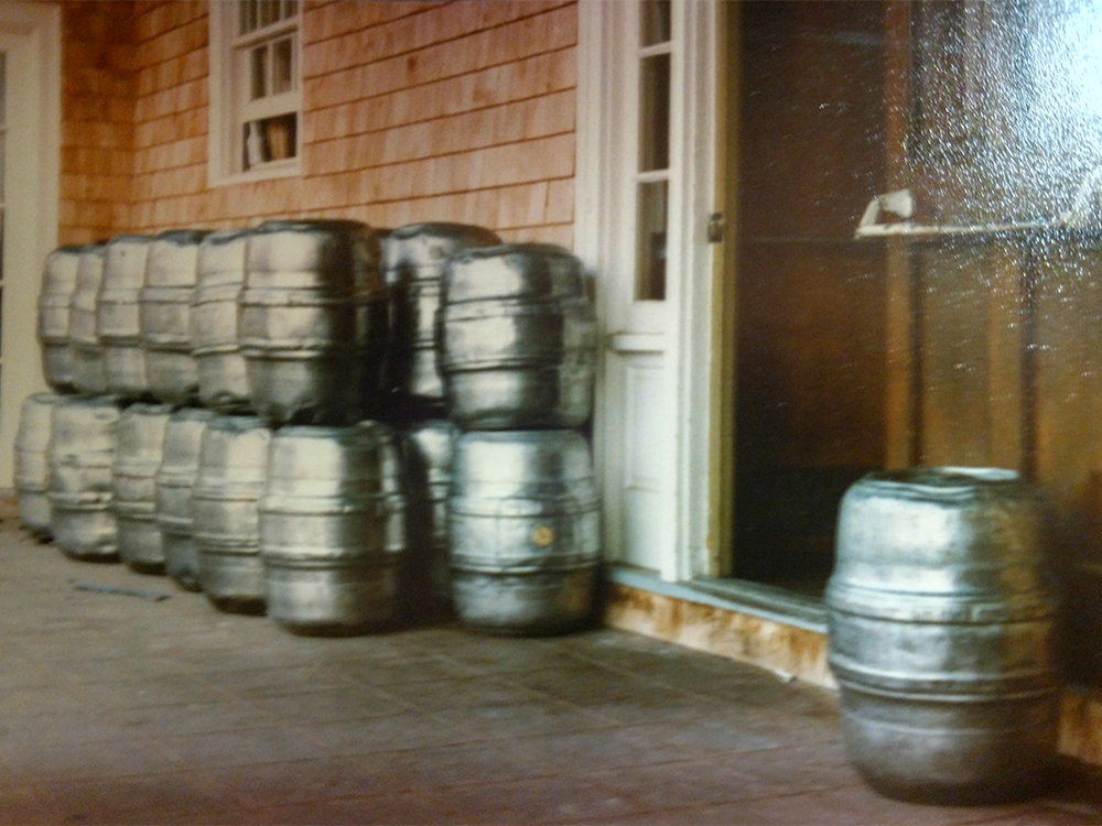 kegs on the back porch